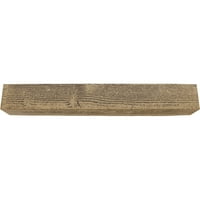 Ekena Millwork 10 W 6 H 20'L 3-Sided grubo rezani Endurathane Fau drvena stropna greda, prirodni zlatni Hrast