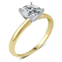 Arista Carat T. W. okrugli dijamantski zaručnički prsten od 14k žutog zlata