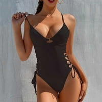 Whlbf Klirens Kupaći Kostim Ženski Kupaći Kostim Modni Jednodijelni Izdubljeni Bikini Jednobojni Set Odjeće