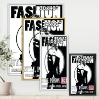 Designart 'Style Passion Life Fashion Woman II' Vintage uokvireni platneni zidni umjetnički Print