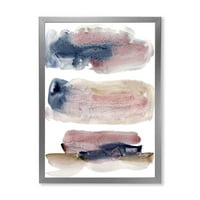 DesimanArt 'bež plavi i ružičasti oblaci' modernog uokvirenog umjetničkog tiska