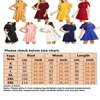 Cindysus Women Love Solid Color kratke mini haljine dame dame bagegy majica haljina majica Ljetni posadni vrat casual sandress
