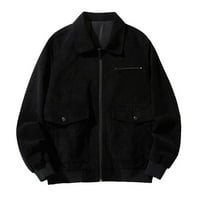 Fesfesfes Sako za novi modni Casual kaput dugi velur kaput za muškarce Dugi rukav Casual Outwear & Jackets