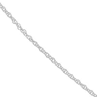 14k bijelo zlato 18 Zamjenska ogrlica lanca konopa - Unisex