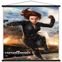 Marvel - kapetan Amerika - zimski vojnik - crni udovice zidni poster sa drvenim magnetskim okvirom, 22.375 34