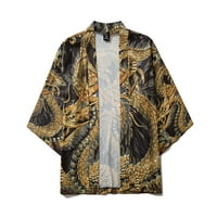 pgeraug muške majice japanski pet tačaka rukavi kimono wocloak jacke top bluza polo majice za muškarce