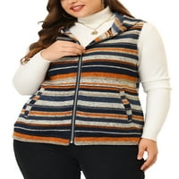Jedinstvene ponude za žene Plus Size pulover sa patentnim zatvaračem bez rukava pleteni Boho prsluk Hoodie