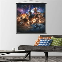 Marvel Cinemat univerzum - osvetnici - Endgame - svemirski zidni poster sa drvenim magnetskim okvirom,