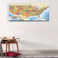 Mapa - USA zidni poster, 22.375 34