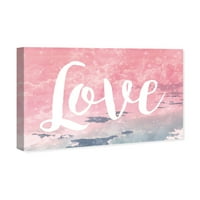 Wynwood Studio tipografija i Citati Wall Art Canvas Print 'Love Dreamy Sky View' ljubavni Citati i izreke-ružičasto, bijelo
