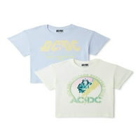 Grayson Social Girls ACDC grafičke majice, 2 pakovanja, veličine XS-XXL