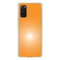 Distinktink Clear Shockproof hibridna futrola za Galaxy S PLUS 5G - TPU Branik, akrilna leđa, Zaštita ekrana od kaljenog stakla-narandžasto bijeli gradijent Burst Sun