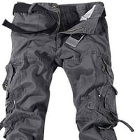 Munlar kargo pantalone za muškarce,muške labave oprane kombinezone sa više džepova na otvorenom Casual pantalone pantalone
