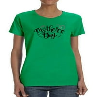 Majke dan Slatka tekst u obliku srca T-Shirt žene-Image by Shutterstock, ženski veliki
