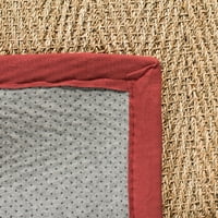 Prirodna vlakna za maisy granični travši pregradni prostirki, prirodni crveni, 6 '6' kvadrat