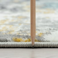 Savremeni tepih apstraktna Plava, Siva dnevna soba lako se čisti