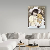 TRAVEMARNA PREDNJI ART 'Čaj za teddy' platno Art Sharon Forbes
