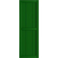 Ekena Millwork 1 2 W 42 H True Fit PVC, četiri ploče uokvirena ploča-N-letve roletne, Viridian Green