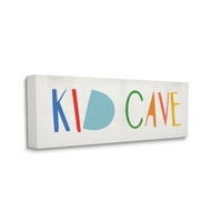 Stupell Indtries Dječija pećinska fraza zabava živahna hirovita tipografija platnena zidna Umjetnost, 24, dizajn Daphne Polselli