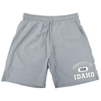 Muška imovina Idaho USA h Crne atletske najlonske kratke hlače za trčanje 2x-velike