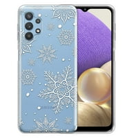 Transparentni Meki Gel TPU Clear Case Slim zaštitni poklopac za Samsung Galaxy a 5G 6.5, Bijela zimska Božićna pahuljica