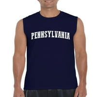 Arti-Muška grafička majica bez rukava, do muške veličine 3xl - Philadelphia Pennsylvania