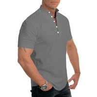Šarmantna muška košulja Super lagani kratki rukav Ležerna Muška odjeća, siva, XXL