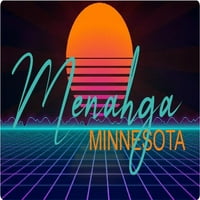 Menahga Minnesota Vinyl Decal Stiker Retro Neonski Dizajn