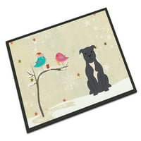 Božićni pokloni između prijatelja Staffordshire Bull Terrier Plava vrata