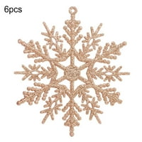 DECOR STARE DIY ARTIFICIJSKI GLITTER SNOWFLAKE HILGING ORNAMENTI XMAS DRY DECOR