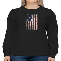 Ženska dukserica u stilu Grunge zastave Sjedinjenih Država-Goatdeals Designs, ženska 3X-velika