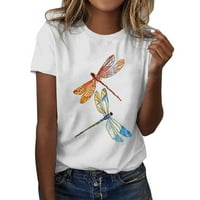 Manxivoo ženske majice ljeto jednostavan cvjetni Print kratki rukav o vrhovi vrata labave udobne tunike