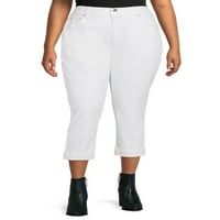 Terra & Sky Women's Plus veličine Curvy Capri pantalone