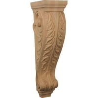 Ekena Millwork 8 W 9 D 30 H veliki jumbo Acanthus Wood Corbel, orah