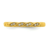 Izrazi slaganja Karat Yellow Gold Diamond Twist prsten