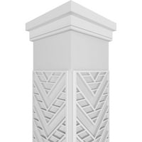 Ekena Millwork 8 W 9'H Craftsman Classic Square Ne-suženi Gilcrest Fretwork Column W PRAIRIE Capital &