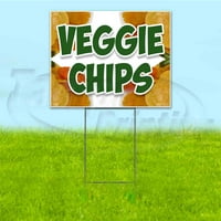 Veggie Chips Hoard znak, uključuje metalni stup