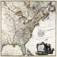 Mapa Amerike, 1809. Nmap Sjedinjenih Američkih Država William Faden, 1809. Poster Print by