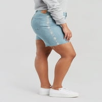 Levi's Womens Plus denim Midi Cutoff šorc