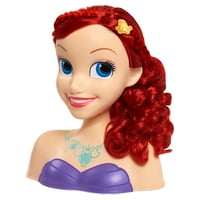 Disney Princess Ariel Styling Head, Crvena kosa, pretvara se Play Set, male sirena, službeno licencirane dječje igračke za uzgoj, poklone i poklone