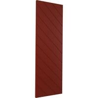 Ekena Millwork 18 W 51 H True Fit PVC dijagonalna ploča Moderni stil fiksne kapke, biber crveno