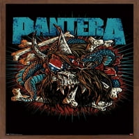 Trends International Pantera - Rocker Skull zidni poster 14.725 22.375 Crna uokvirena verzija
