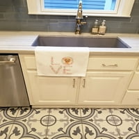 Pudlica Love Bijeli kuhinjski ručnik set ručnika za suđe