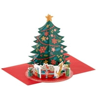 Hallmark papir Wonder Custed pop up božićne čestitke, božićno drvce