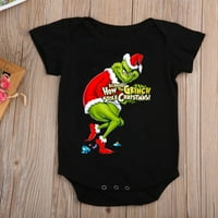 Božić Grinch ljeto Print majice porodica Sretan Božić Tee majica za dječaka djevojka Mama Dada kratki