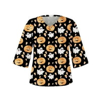Rong Yun Womens Tops Dressy Casual Hoodies za žene ženska košulja bluza Casual Loose Shirts rukav Print
