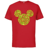Disney Mickey Mouse ikona Lucky Shamrock Dan Svetog Patrika - pamučna majica kratkih rukava za odrasle - prilagođeno-crveno
