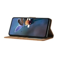 FEISHELL FALET Torbica za Samsung Galaxy S ultra, leptir PU kožni remen za prekrivač sa držačem utora za karticu Kickstand magnetska kopča, TPU Shock otporna na klizanje za Samsung S Ultra, Brown