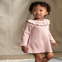 Moderni trenuci Gerber Baby Girl Girl Redbed haljina za dugih rukava i poklopca pelena Oprema, komad, veličine 0 3 mjeseca