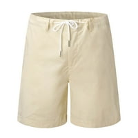 traperice za muškarce lanene ljetne muške pamučne fitnes džepove Ležerne hlače za Bodybuilding na plaži muške hlače muške hlače na ploči kaki + L